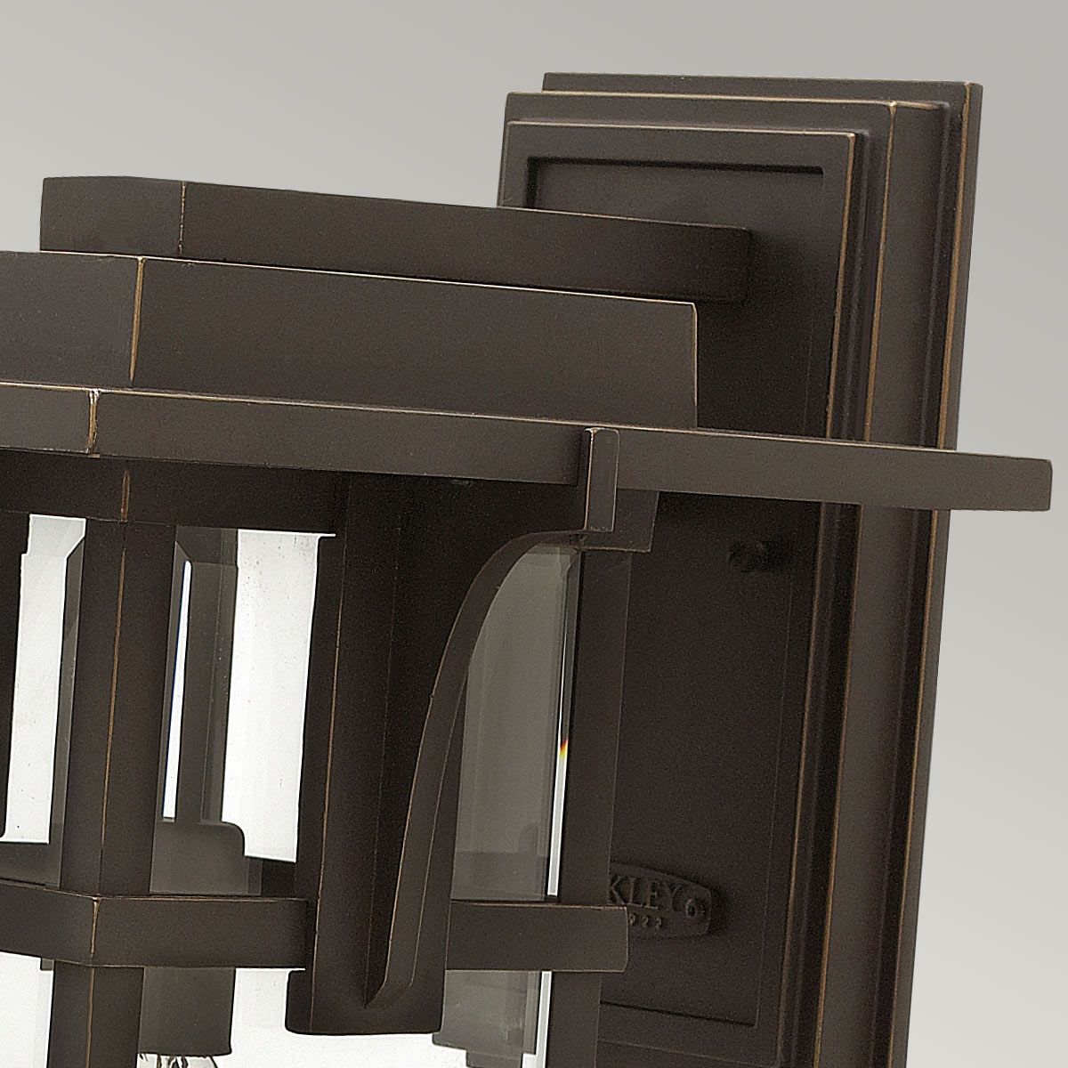 Hinkley Manhattan Single Large Wall Lantern - Oil Rubbed Bronze