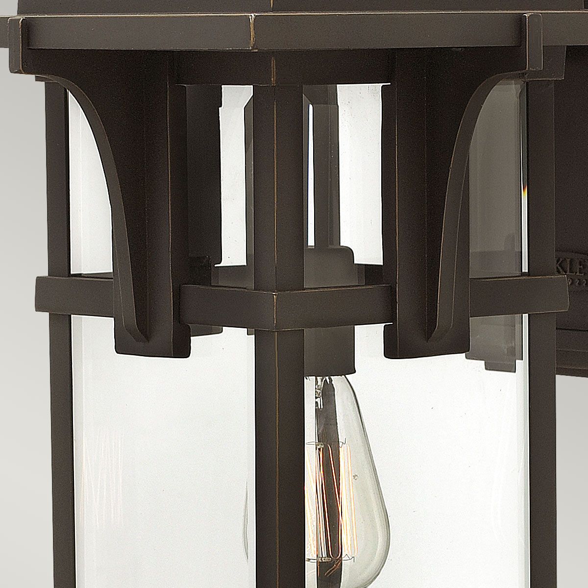 Hinkley Manhattan Single Large Wall Lantern - Oil Rubbed Bronze