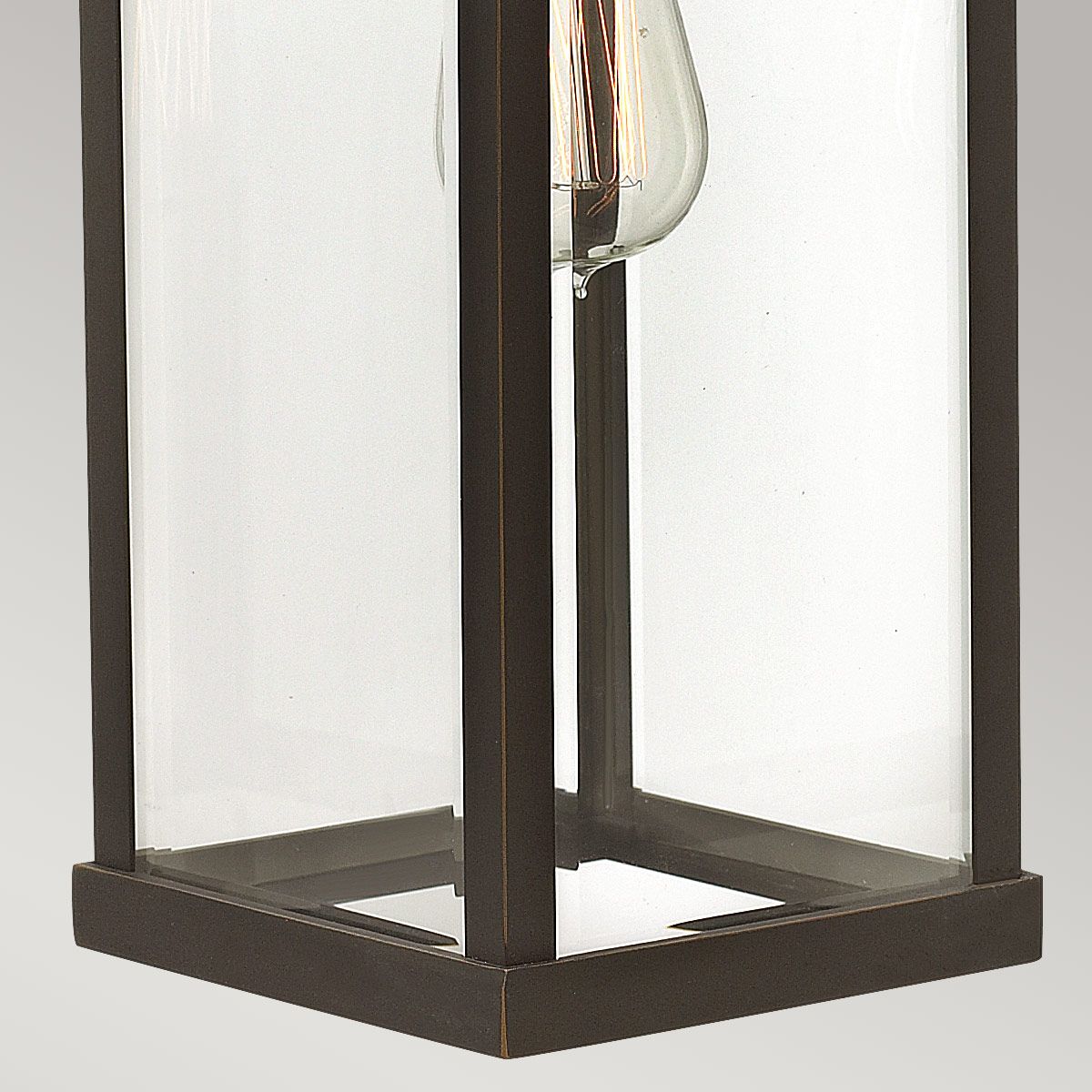 Hinkley Manhattan Single Large Wall Lantern - Oil Rubbed Bronze