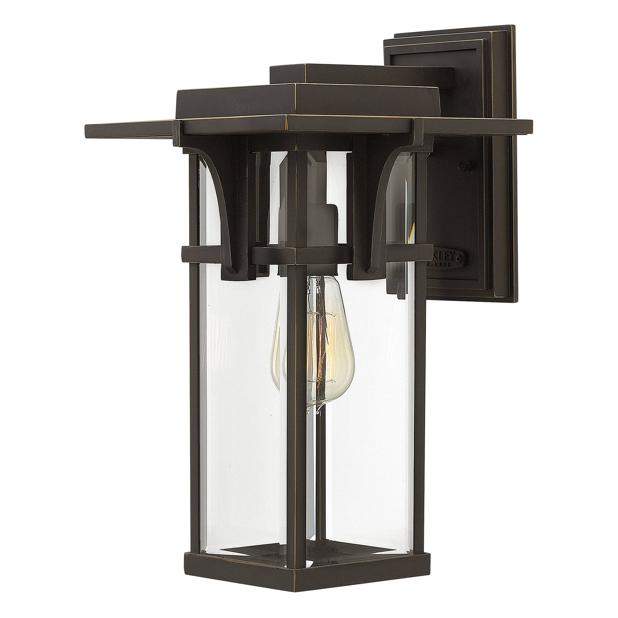Hinkley Manhattan Single Medium Wall Lantern - Oil Rubbed Bronze
