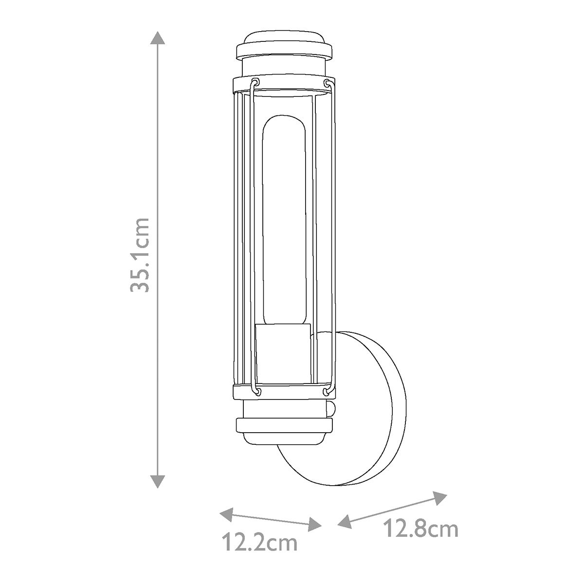 Hinkley Masthead 1 Light Wall Light - Heritage Brass & Black