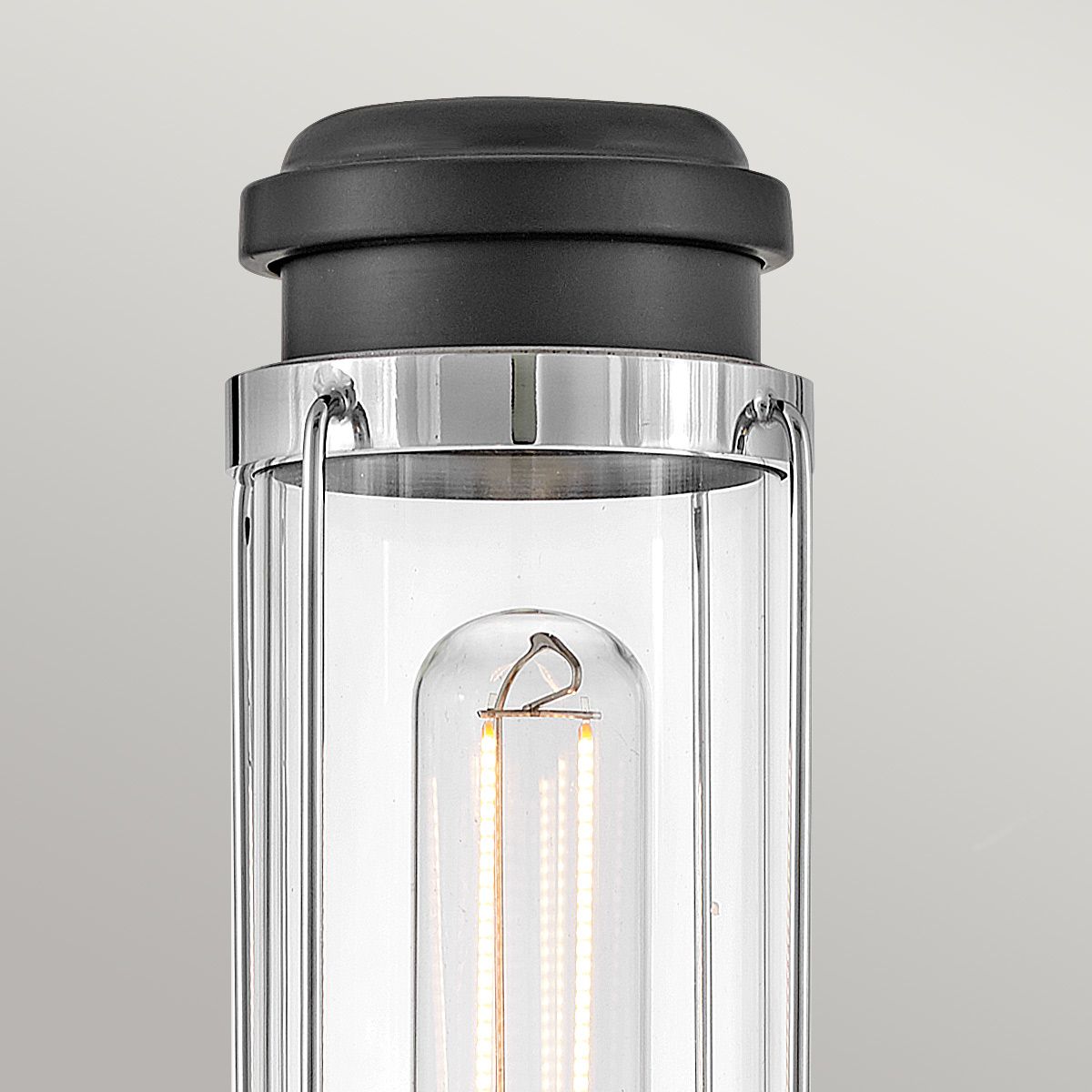 Hinkley Masthead 1 Light Wall Light - Polished Chrome & Black