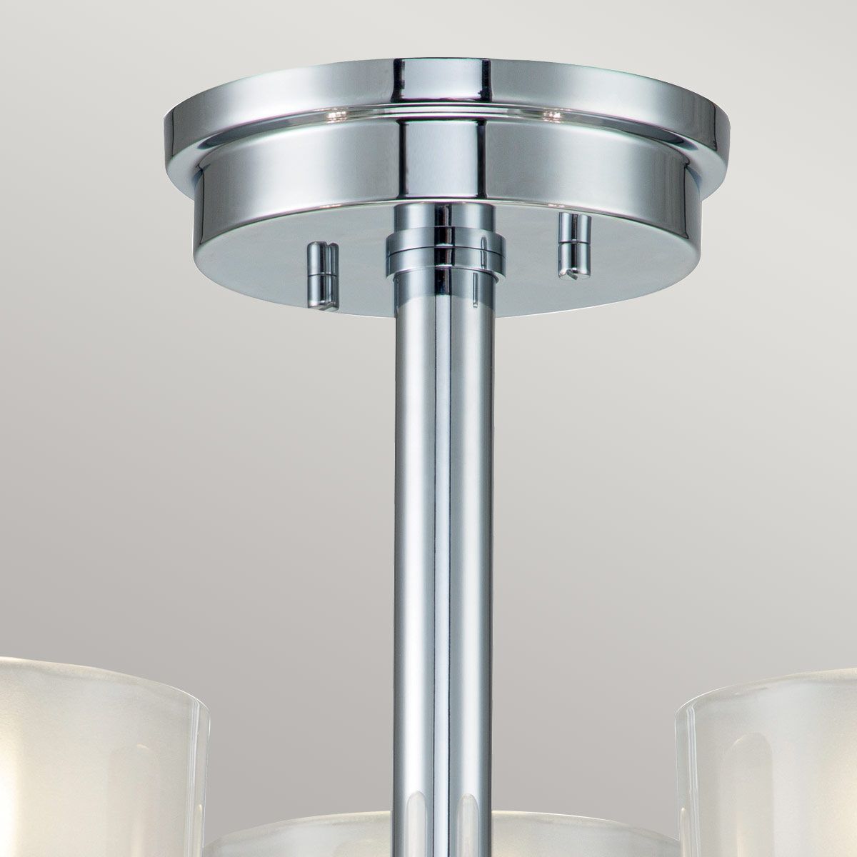 Hinkley Meridian 3 Light Semi-Flush Fitting - Polished Chrome