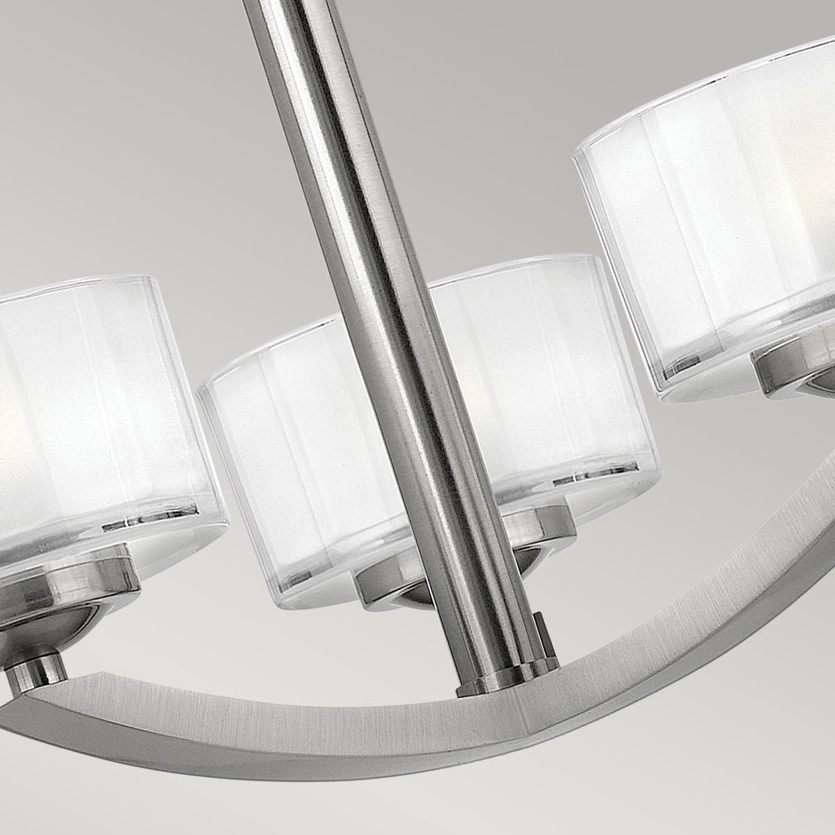 Hinkley Meridian 3 Light Semi-Flush - Brushed Nickel