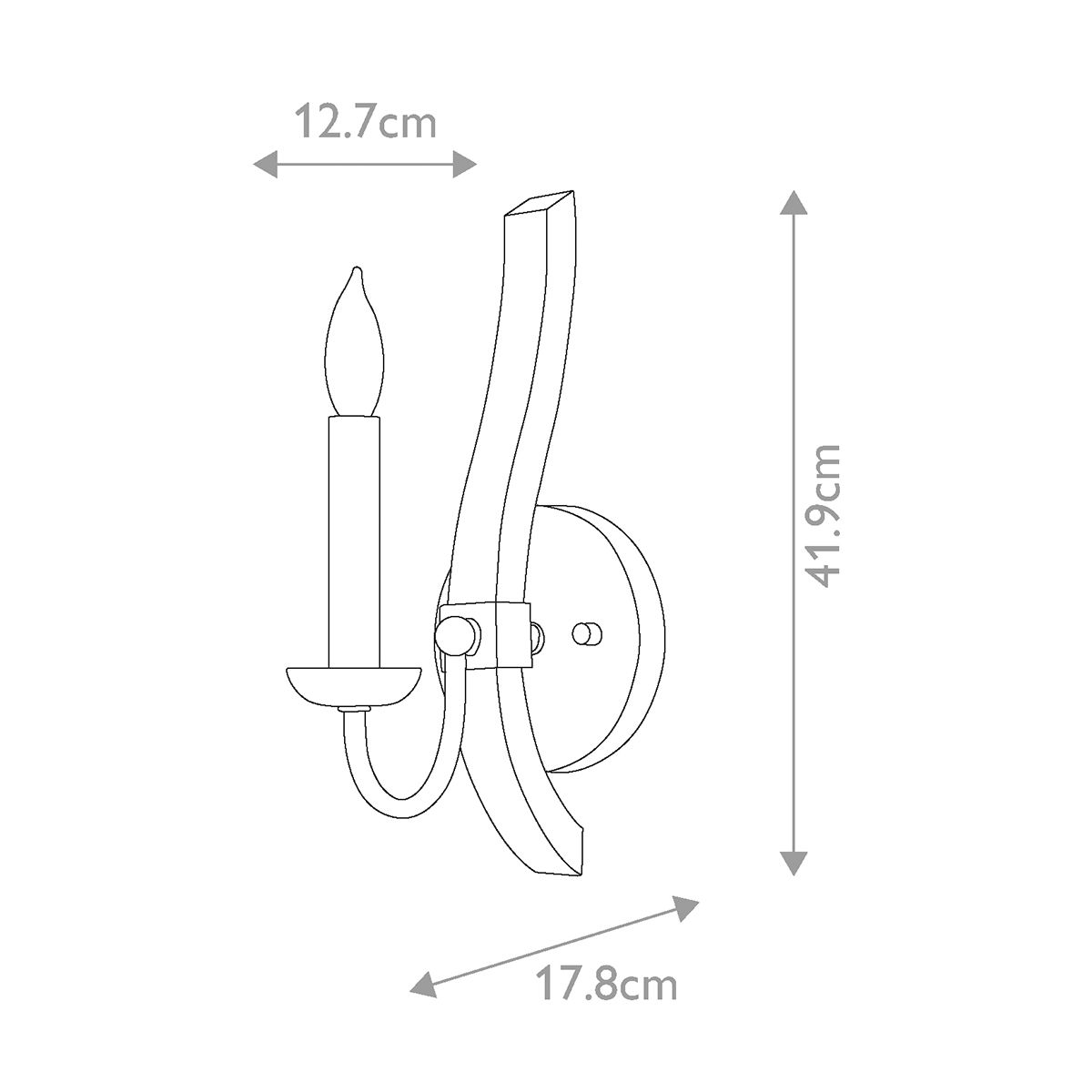 Hinkley Middlefield Single Wall Light - Iron Rust