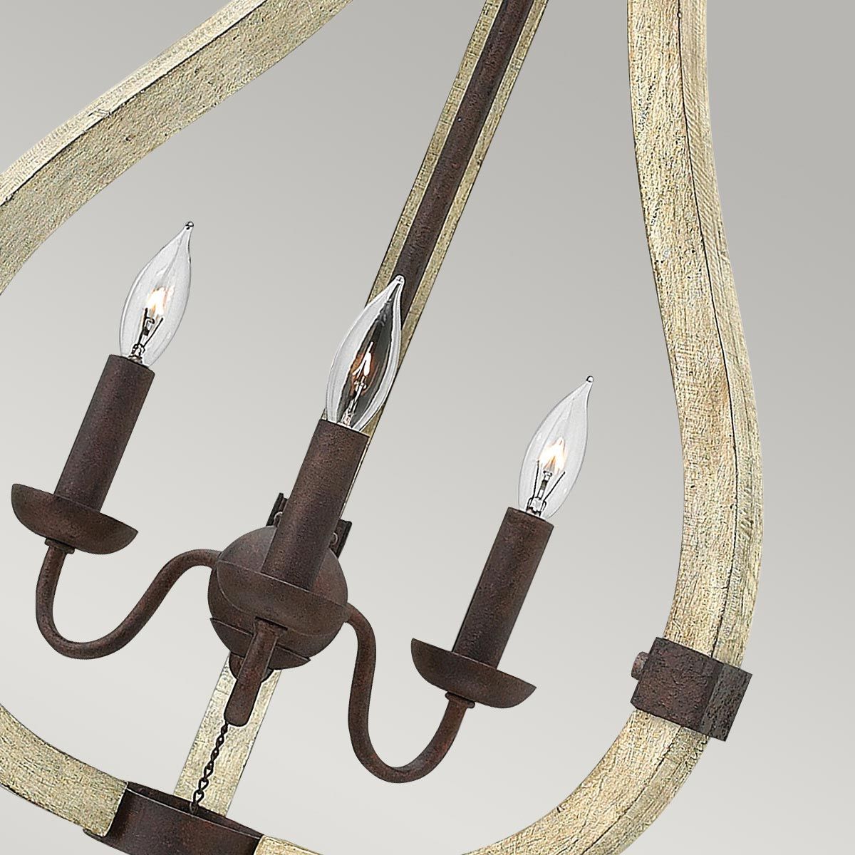 Hinkley Middlefield 3 Light Chandelier  - Iron Rust