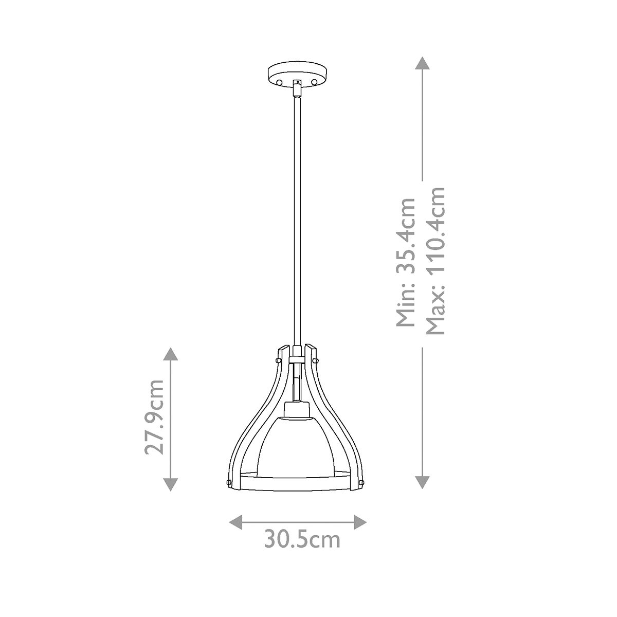Hinkley Middlefield Single Mini Pendant  - Iron Rust