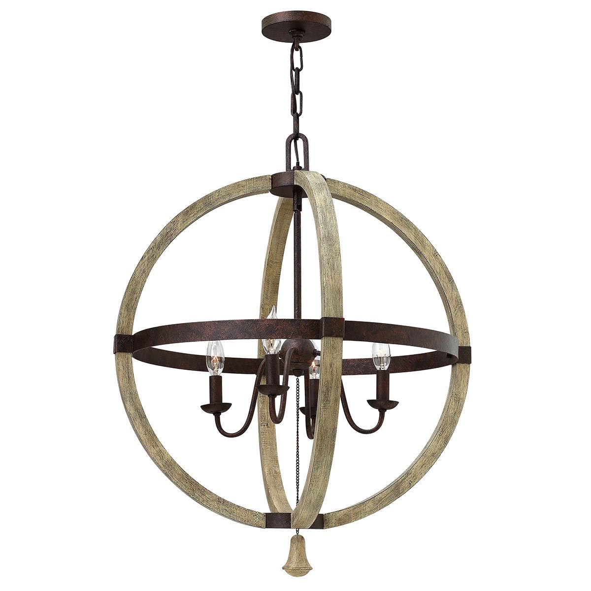 Hinkley Middlefield 4 Light Chandelier  - Iron Rust