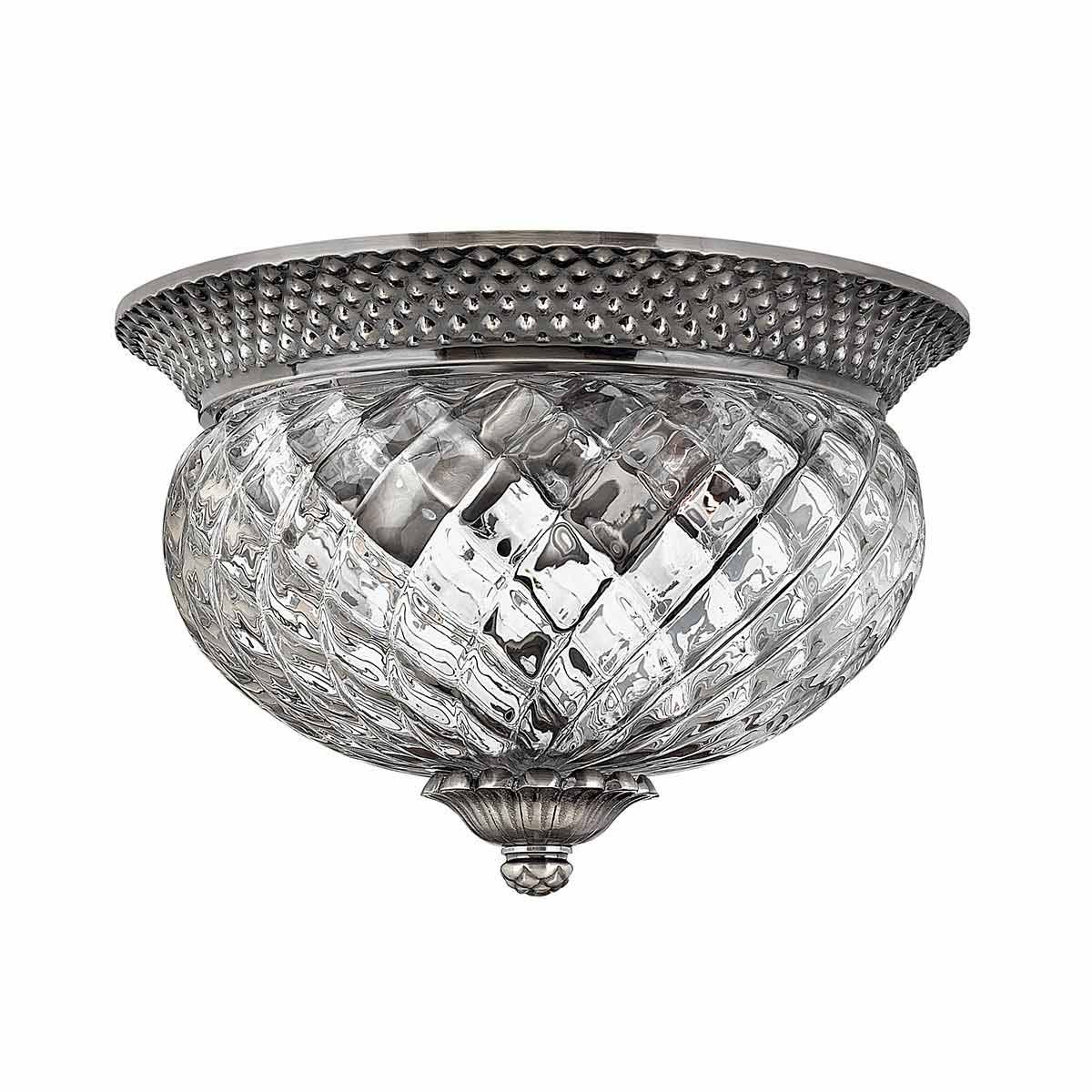 Hinkley Plantation 2 Light Small Flush - Polished Antique Nickel