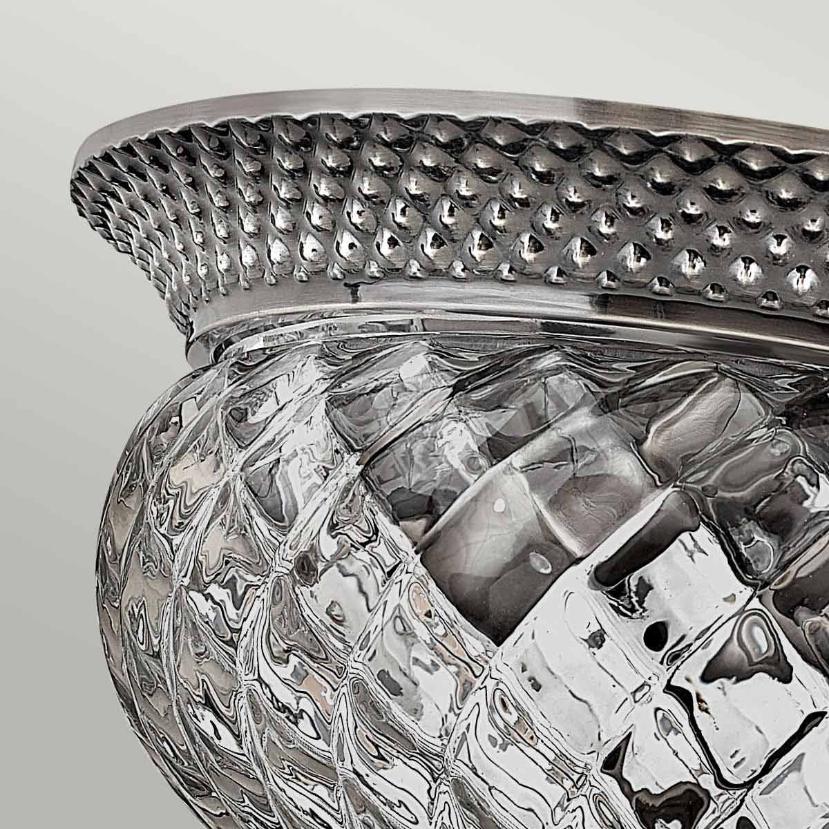 Hinkley Plantation 2 Light Small Flush - Polished Antique Nickel
