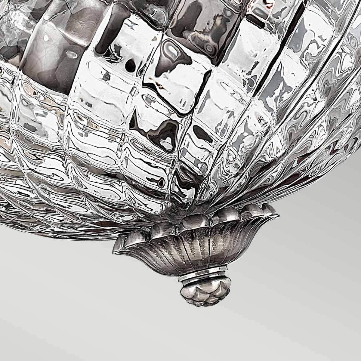 Hinkley Plantation 2 Light Small Flush - Polished Antique Nickel