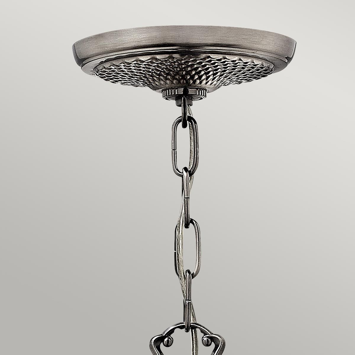 Hinkley Plantation 3 Light Chandelier - Polished Antique Nickel