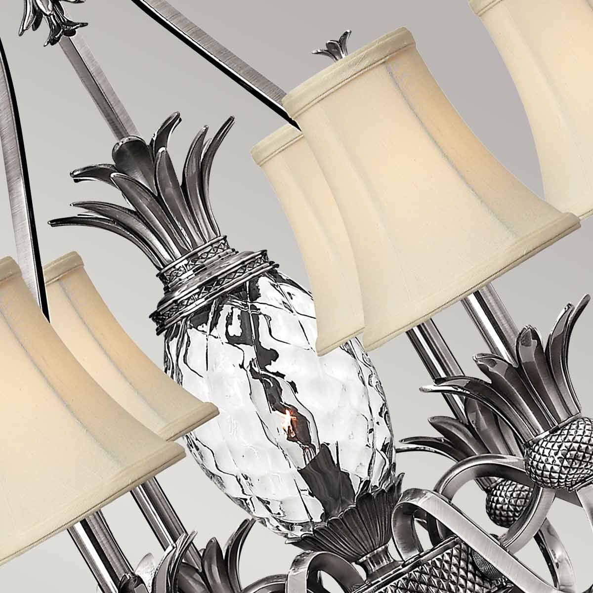 Hinkley Plantation 7 Light Chandelier - Polished Antique Nickel