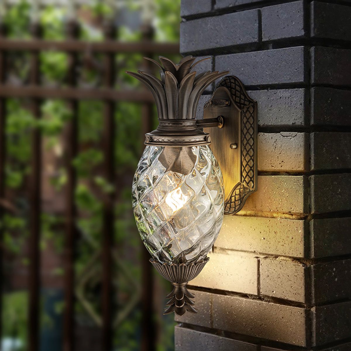 Hinkley Plantation 1 Light Small Wall Lantern - Burnished Bronze