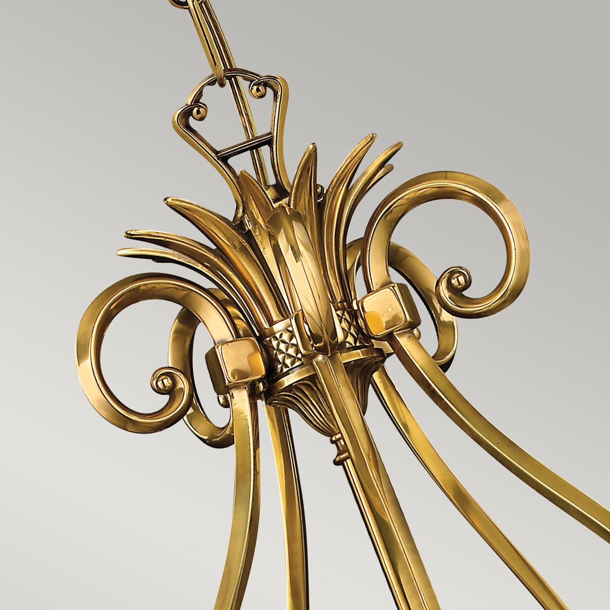 Hinkley Plantation 5 Light Chandelier - Burnished Brass