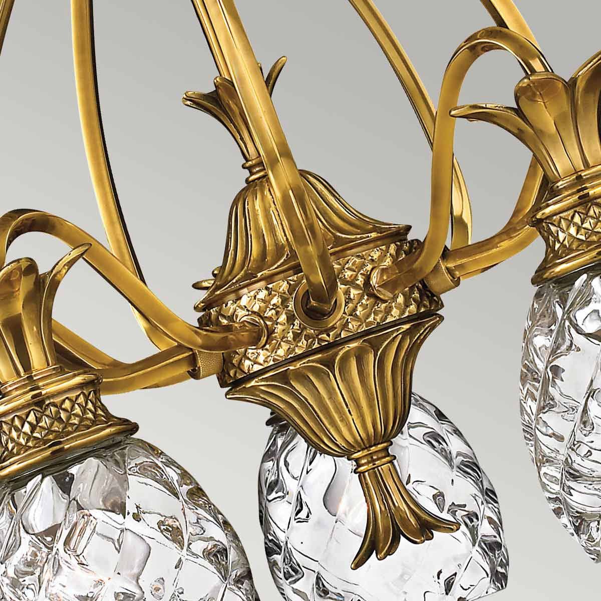 Hinkley Plantation 5 Light Chandelier - Burnished Brass