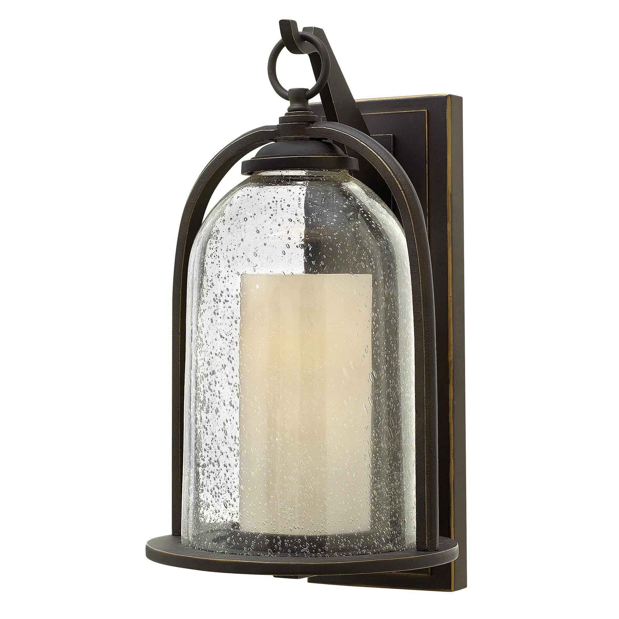 Hinkley Quincy Single Medium Wall Lantern - Oil Rubbed Bronze