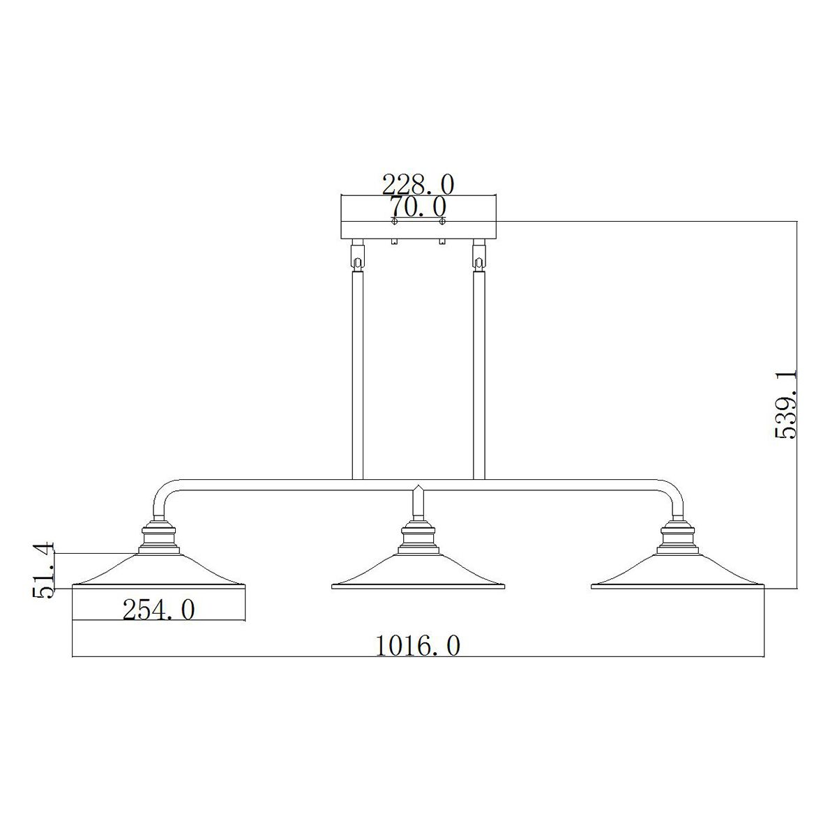 Hinkley Rigby 3 Light Island Chandelier - Buckeye Bronze