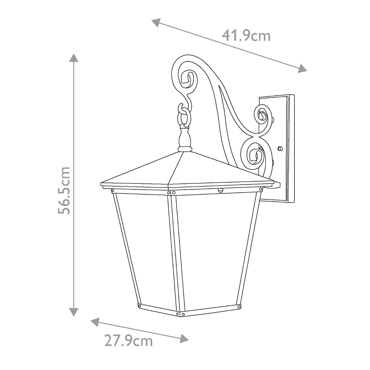 Hinkley Trellis 4 Light Large Wall Lantern - Regency Bronze