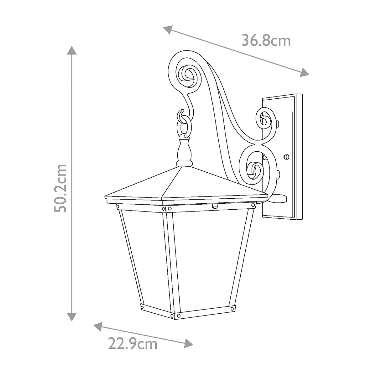 Hinkley Trellis 3 Light Medium Wall Lantern - Regency Bronze