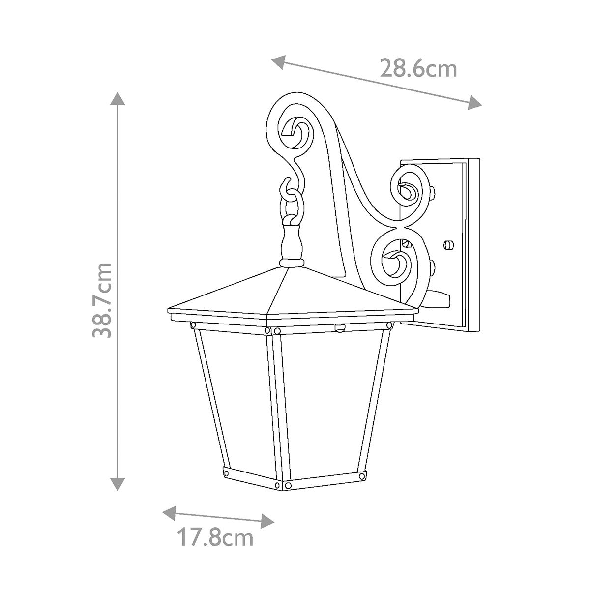 Hinkley Trellis Single Small Wall Lantern - Regency Bronze