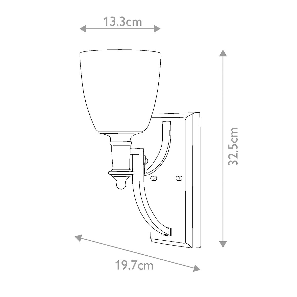 Hinkley Truman Single Wall Light - Antique Nickel