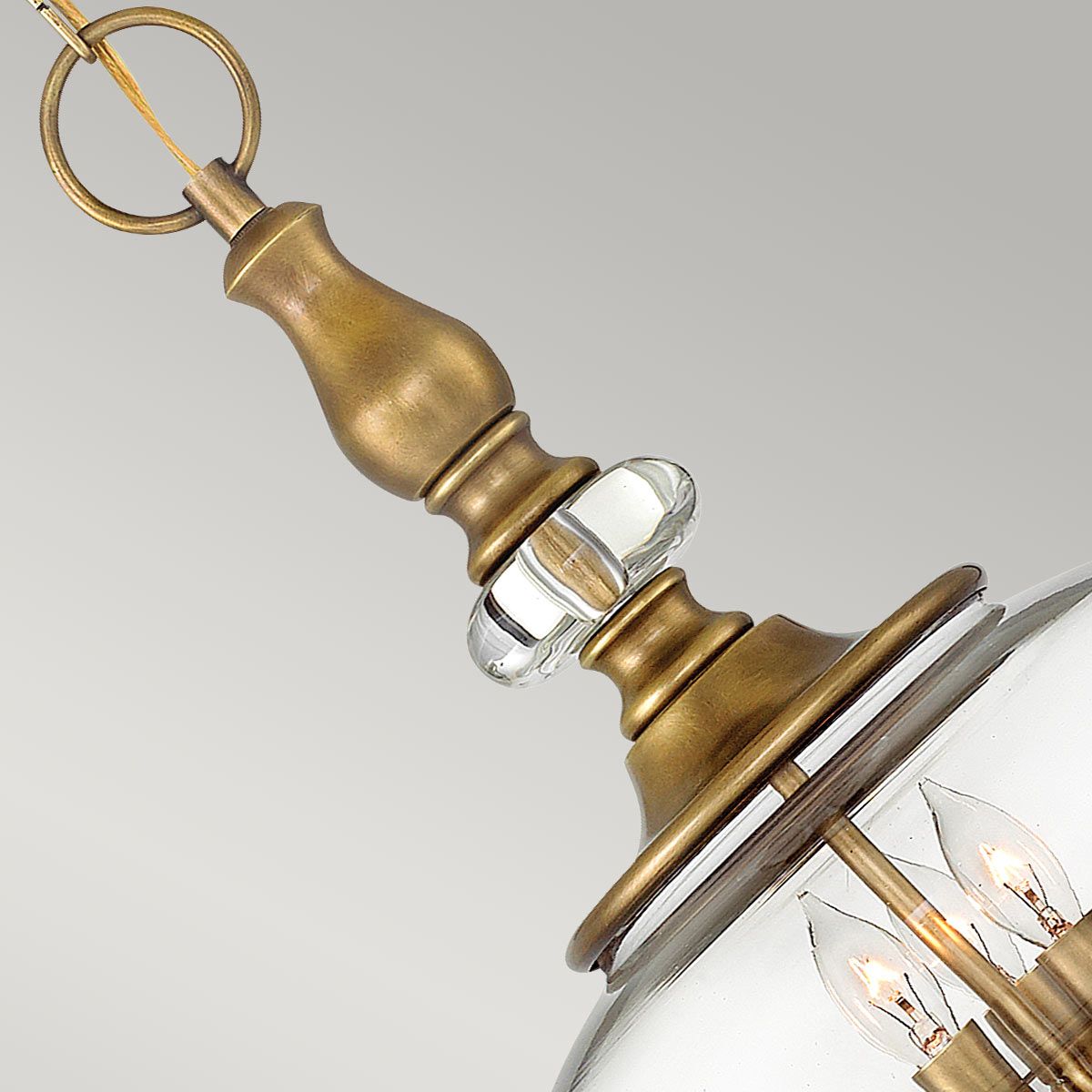 Hinkley Wexley 3 Light Pendant - Heritage Brass