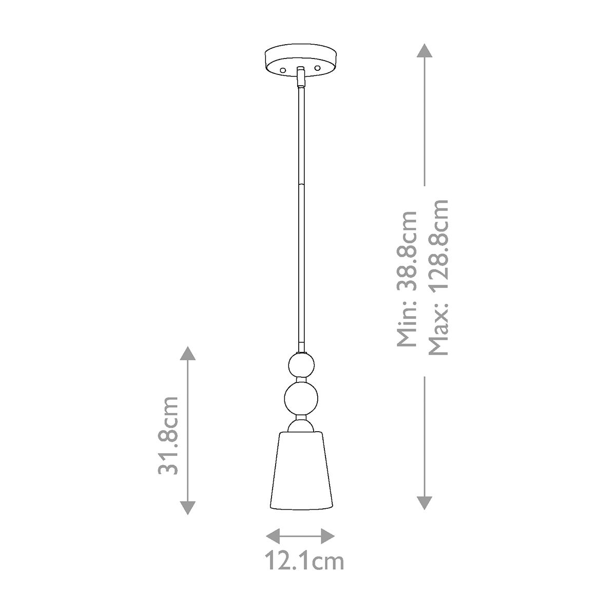 Hinkley Zelda Single Mini Pendant - Polished Nickel
