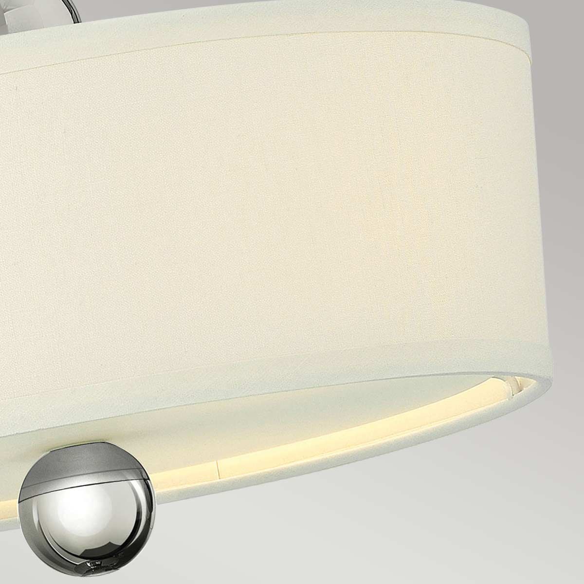 Hinkley Zelda 3 Light Semi-Flush Fitting - Polished Nickel