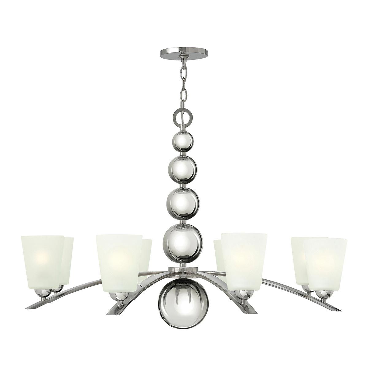 Hinkley Zelda 8 Light Chandelier - Polished Nickel
