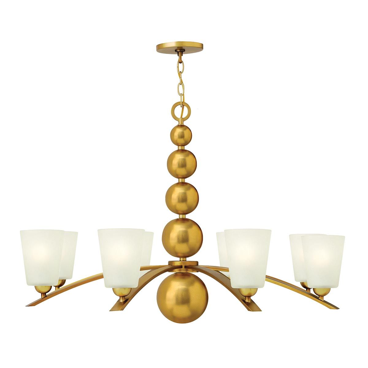 Hinkley Zelda 8 Light Chandelier - Vintage Brass