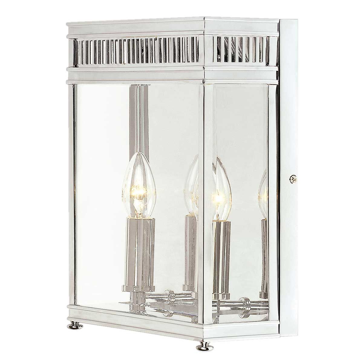 Elstead Holborn 2 Light Medium Half Lantern - Polished Chrome