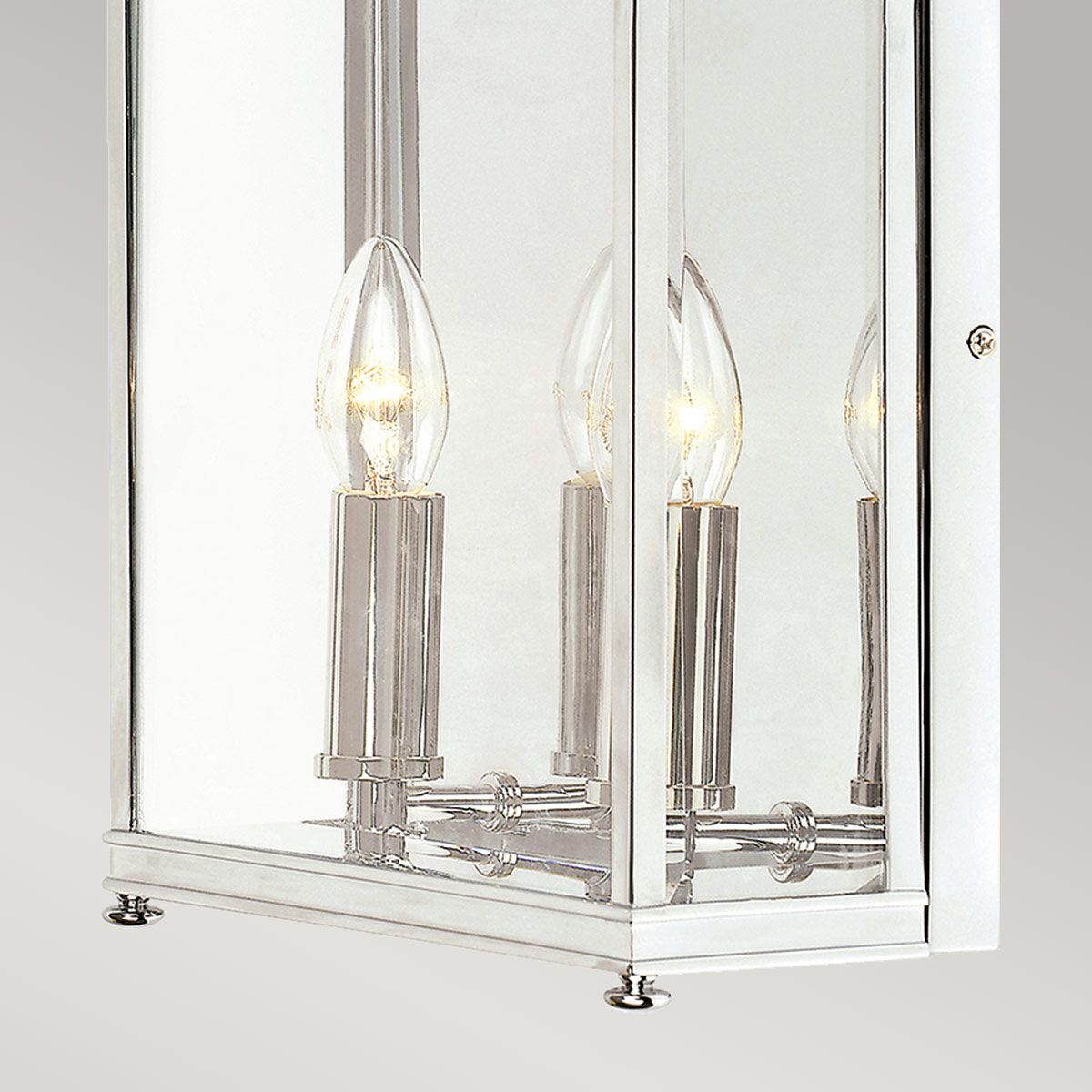 Elstead Holborn 2 Light Medium Half Lantern - Polished Chrome