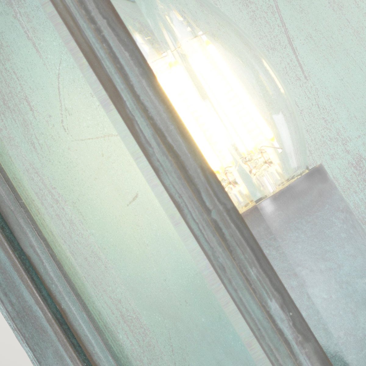 Elstead Holborn 2 Light Medium Half Lantern - Verdigris