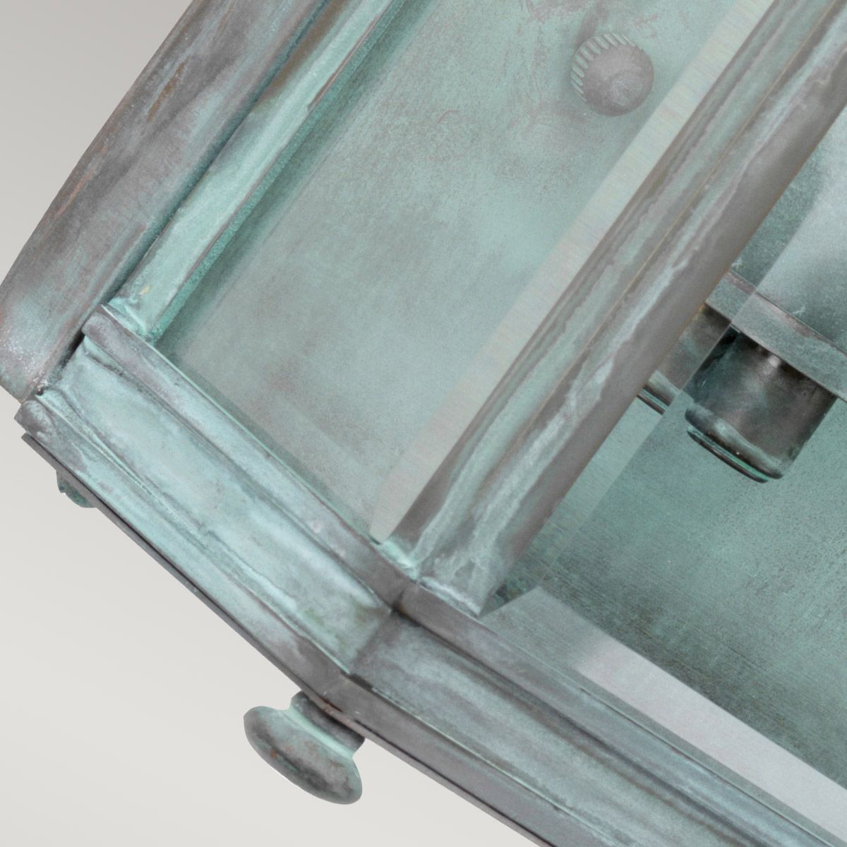 Elstead Holborn 2 Light Medium Half Lantern - Verdigris