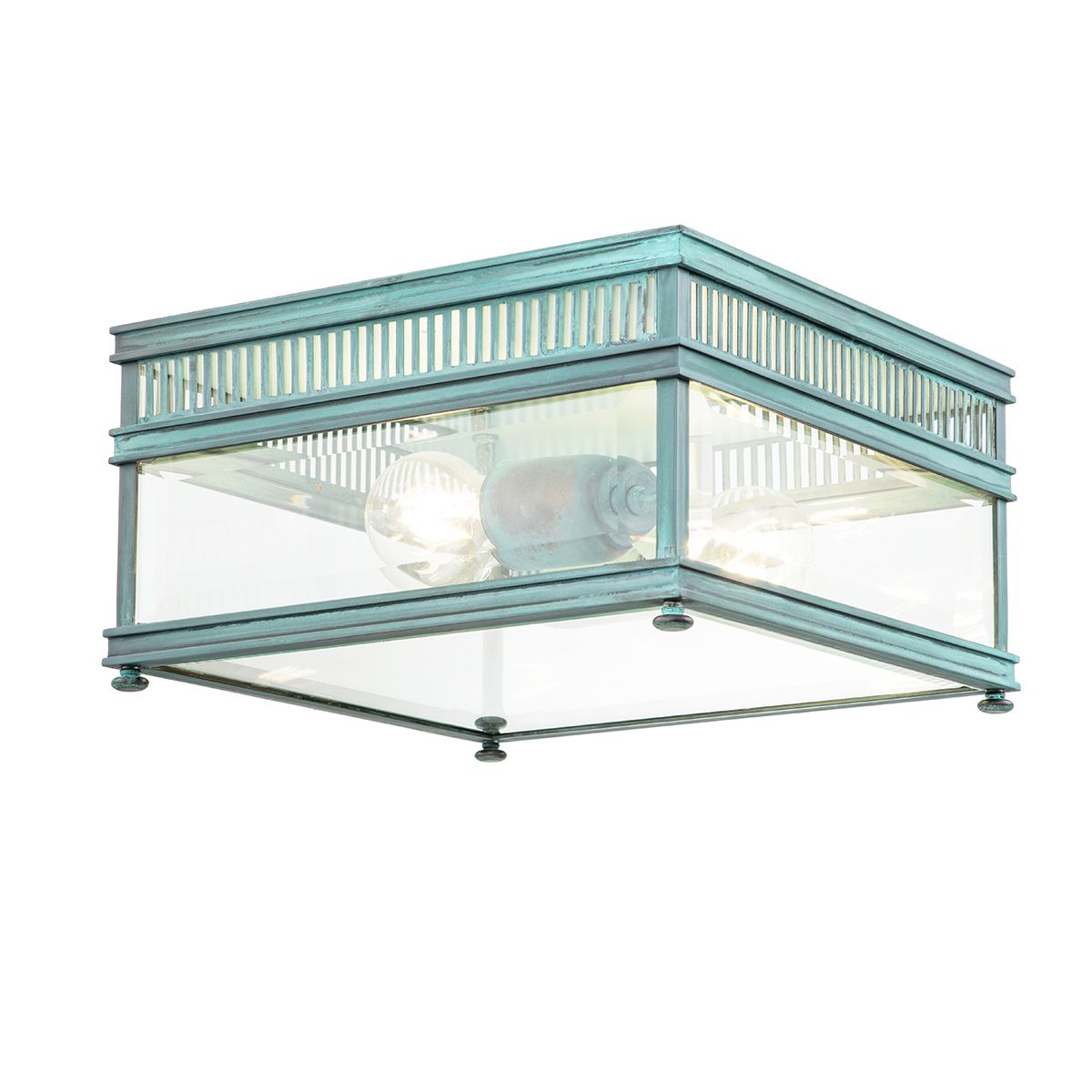 Elstead Holborn 2 Light Flush - Verdigris
