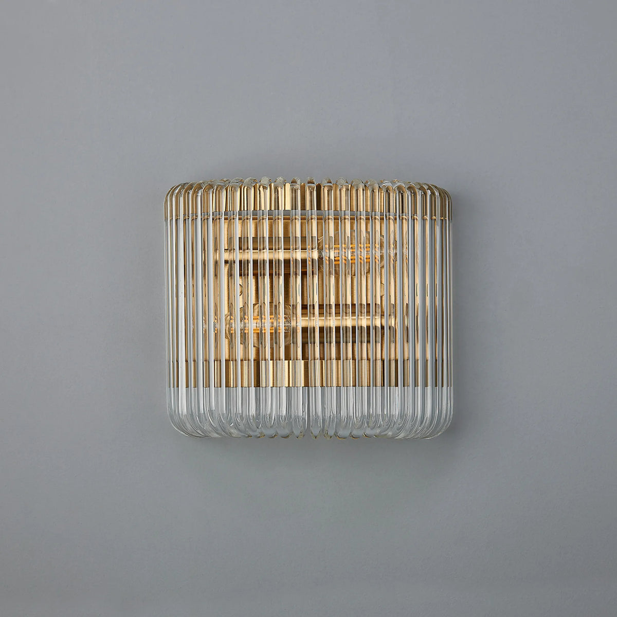 Fabula Hutton 22 x Small Wall Light – 22 cm – Brass & Clear Glass