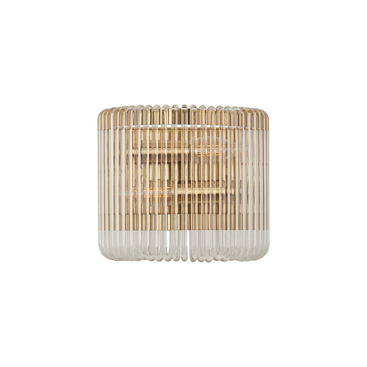 Fabula Hutton 22 x Small Wall Light – 22 cm – Brass & Clear Glass
