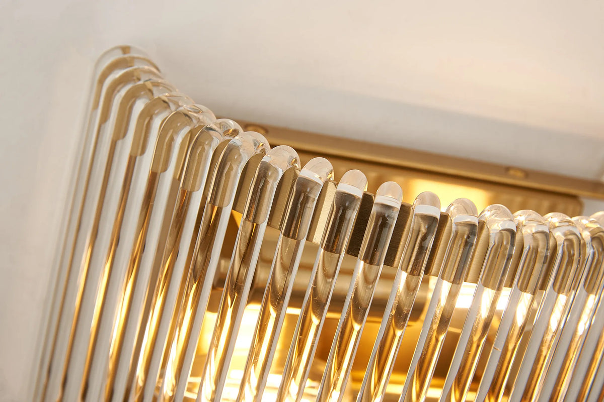 Fabula Hutton 22 x Small Wall Light – 22 cm – Brass & Clear Glass