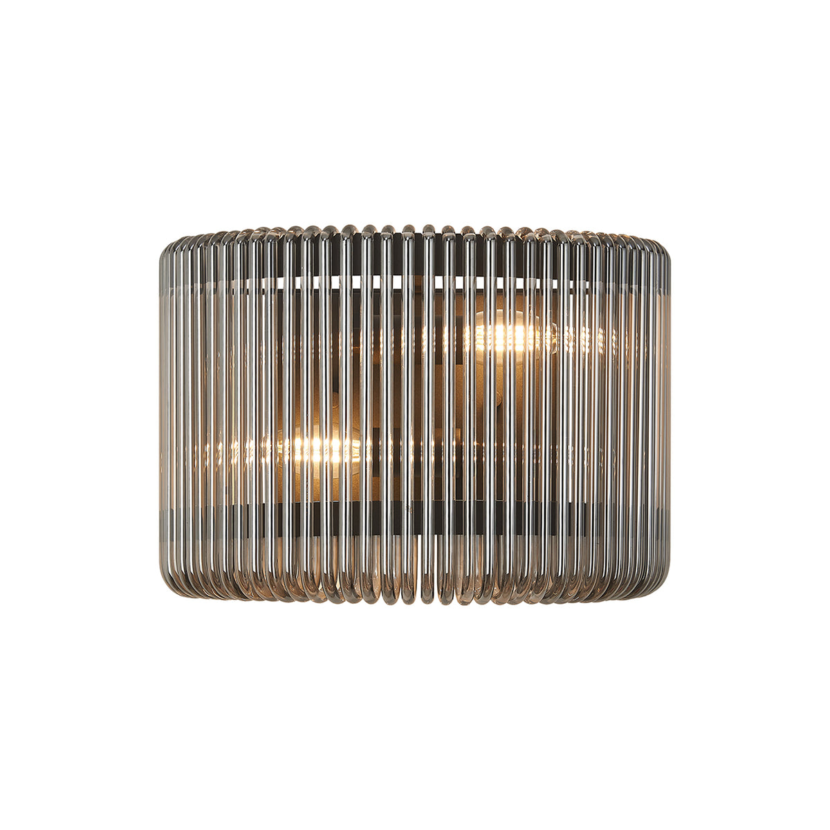 Fabula Hutton 32 x Medium Wall Light – 32 cm – Black & Smoke Glass 32 cm