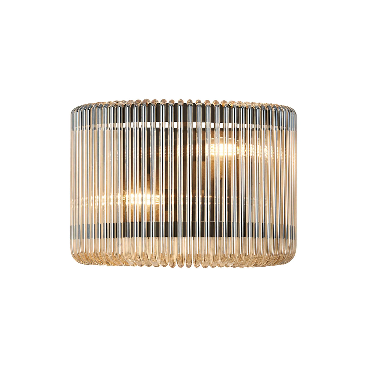 Fabula Hutton 32 x Medium Wall Light – 32 cm – Black & Smoke Brown Glass 32 cm