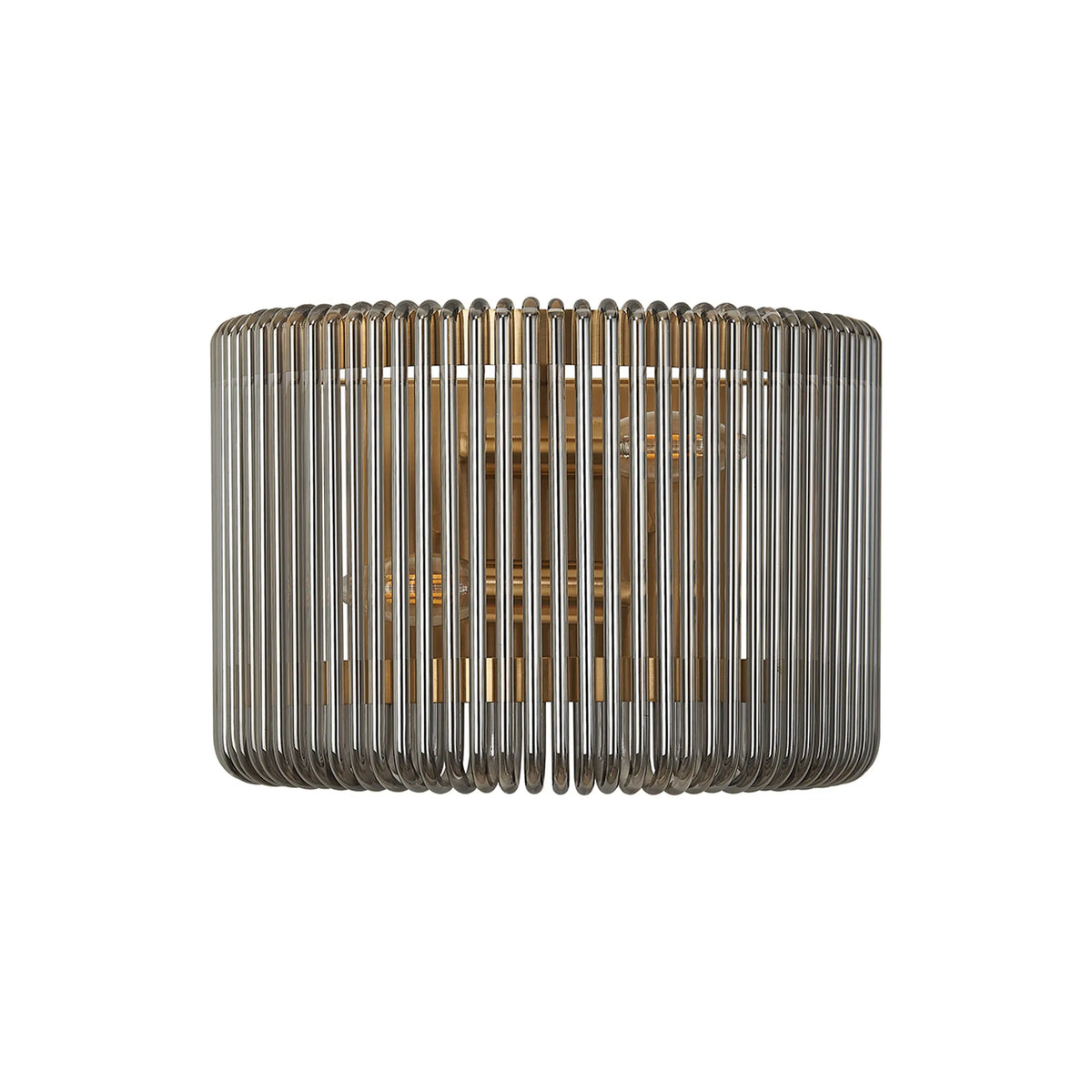 Fabula Hutton 32 x Medium Wall Light – 32 cm – Brass & Smoke Glass