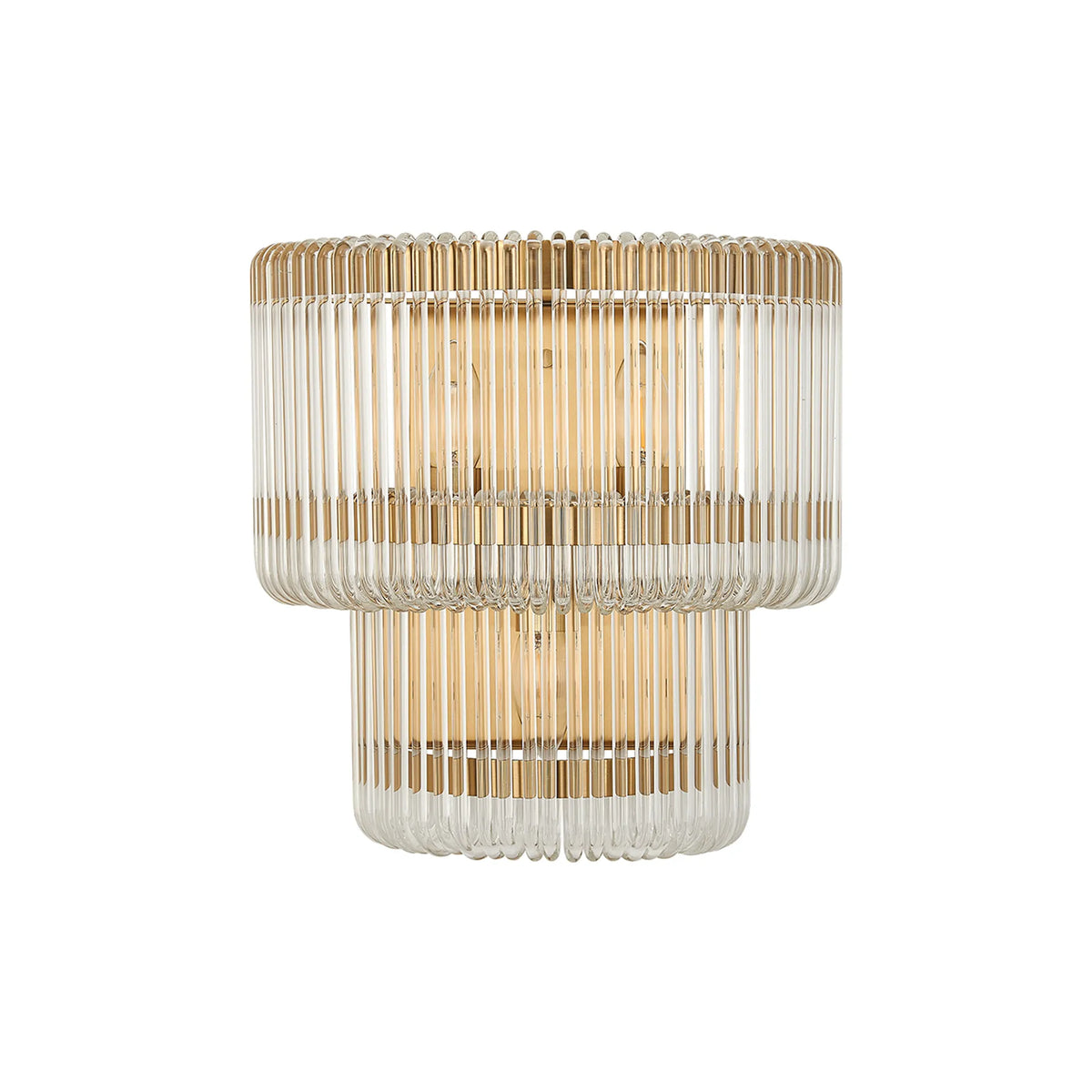 Fabula Hutton 32 x Large Wall Light – 32 cm – Brass & Clear Glass