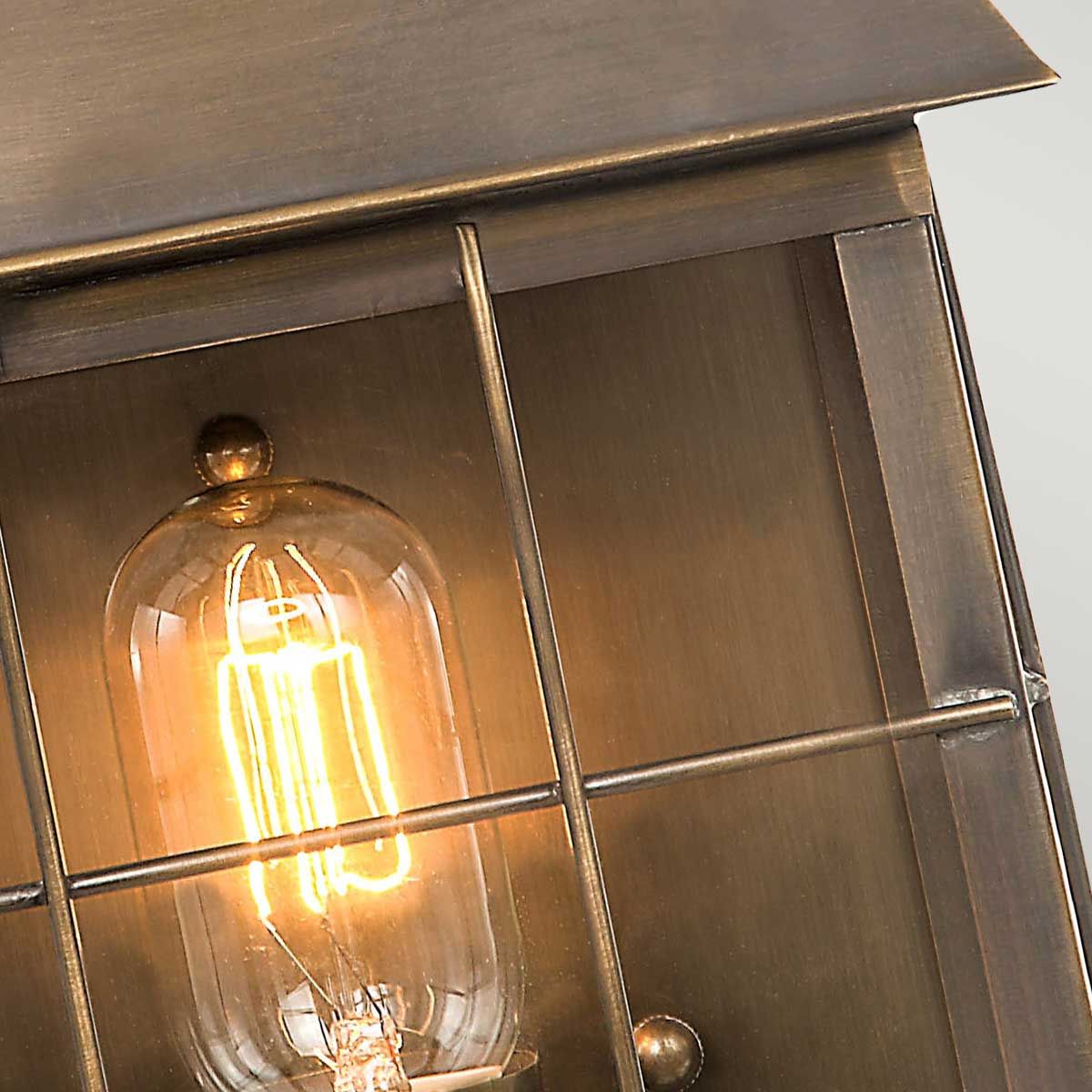 Elstead Hyde Park Single Wall Lantern - Solid Brass