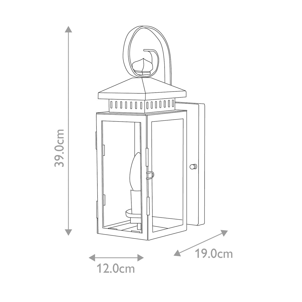 Elstead Hythe Single Wall Lantern - Old Bronze