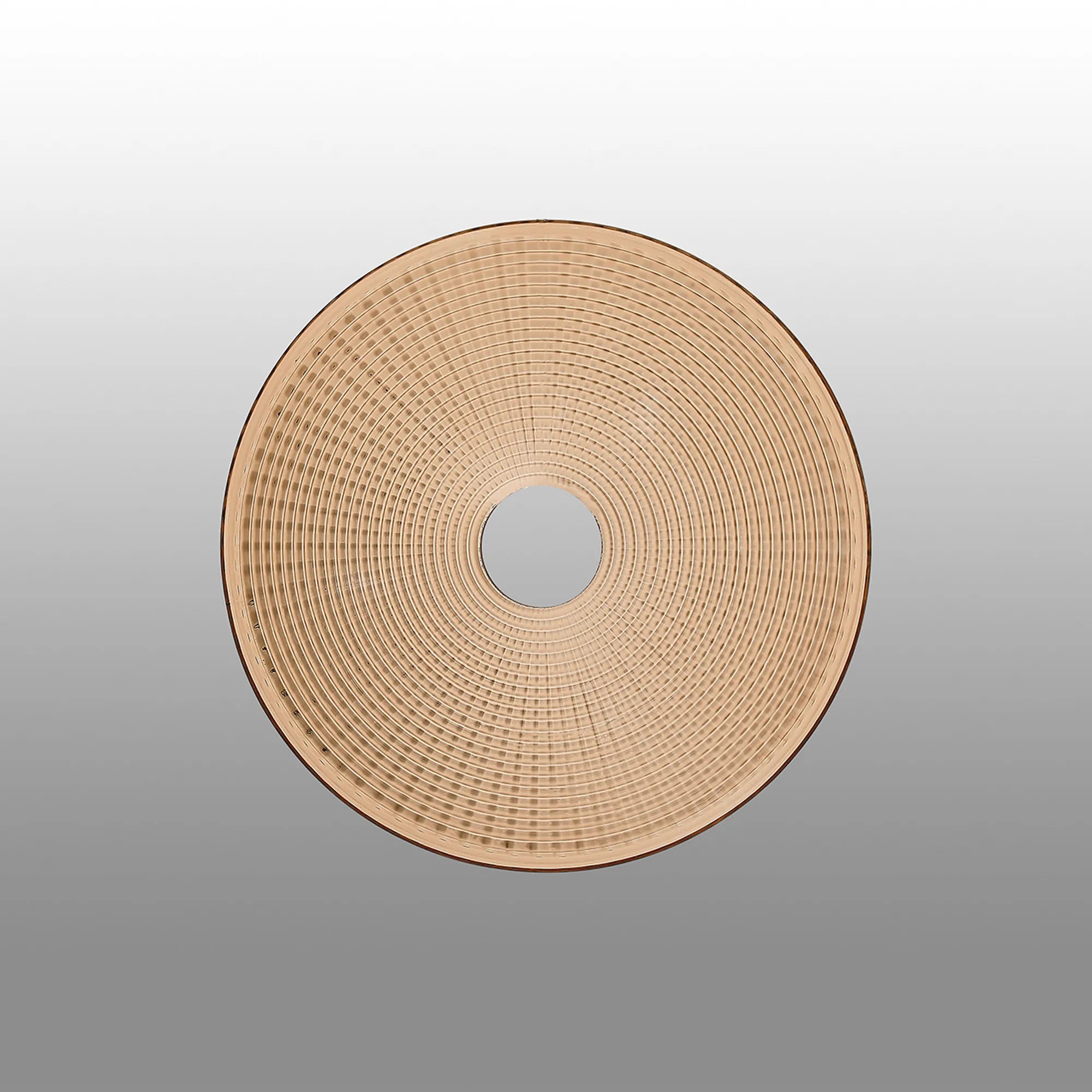 Fabula Milton 23cm Round Textured Glass (E) - Amber