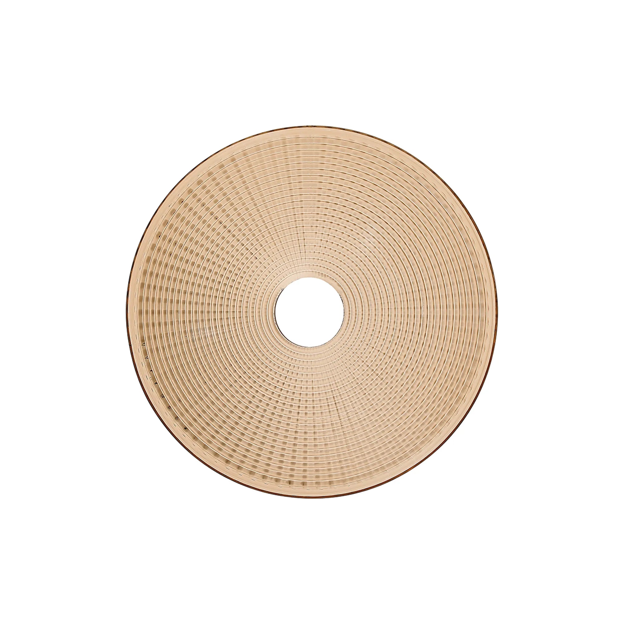 Fabula Milton 23cm Round Textured Glass (E) - Amber
