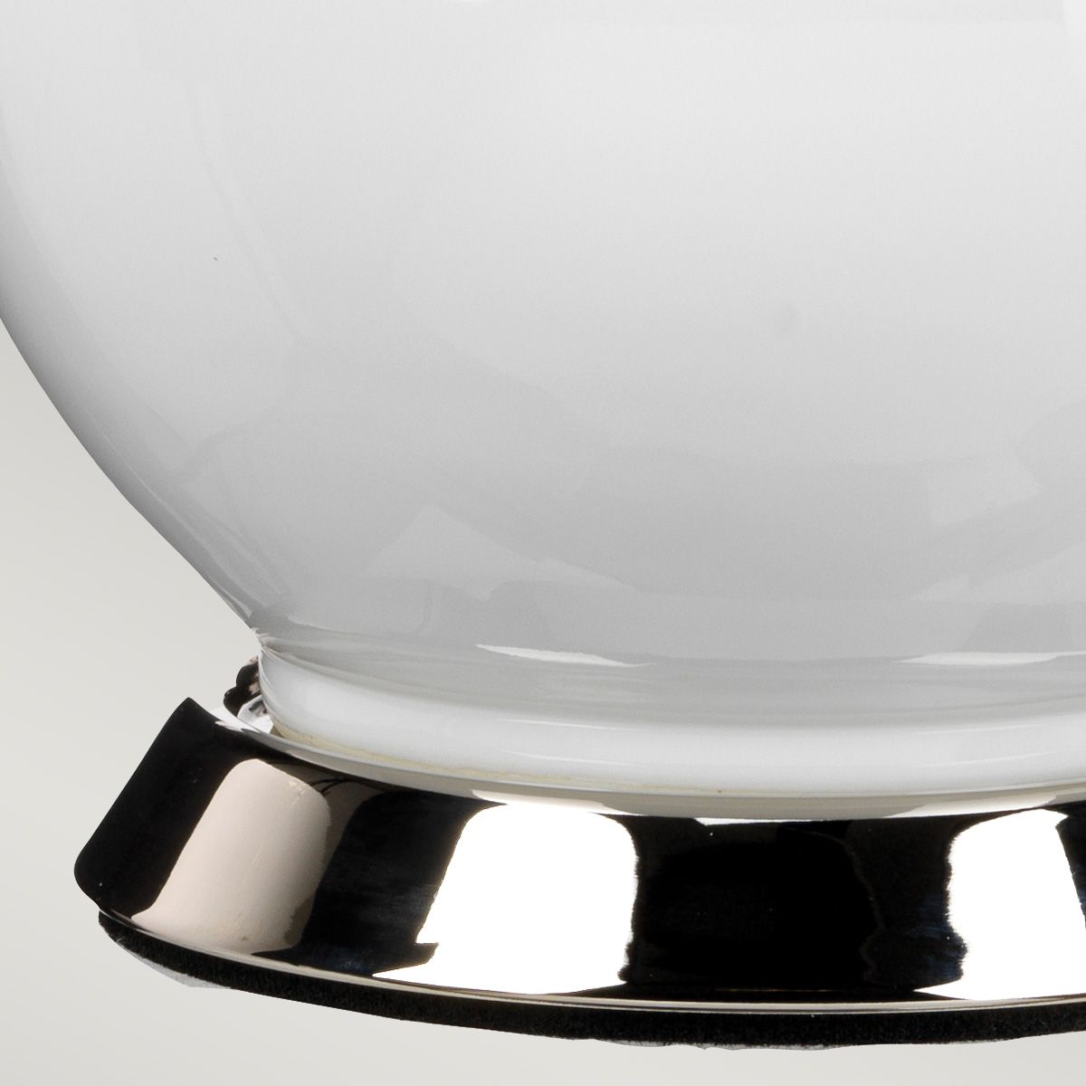 Elstead Isla 1 Light Table Lamp - White, Polished Nickel & Blue