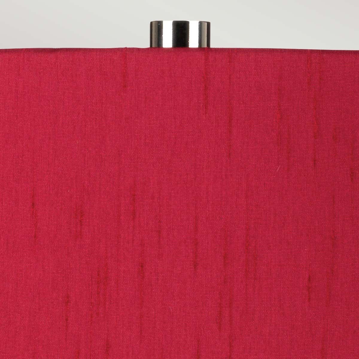Elstead Isla 1 Light Table Lamp - White, Polished Nickel & Red