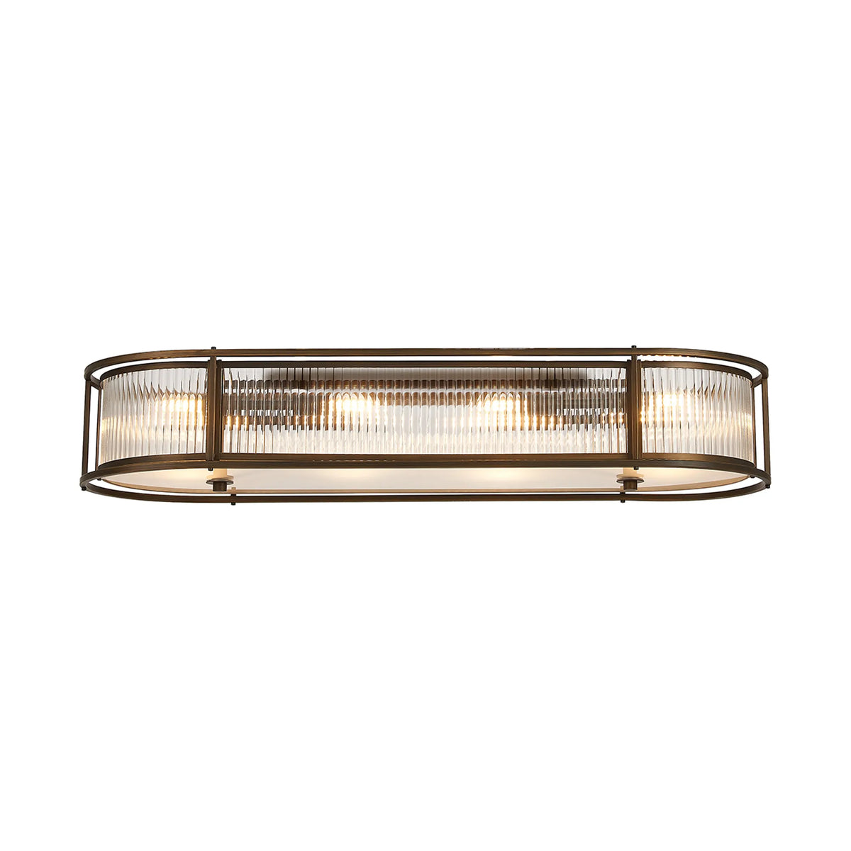 Fabula Jennifer x Oval Flush/Semi / Pendant Light – 100 cm – Bronze & Clear Glass